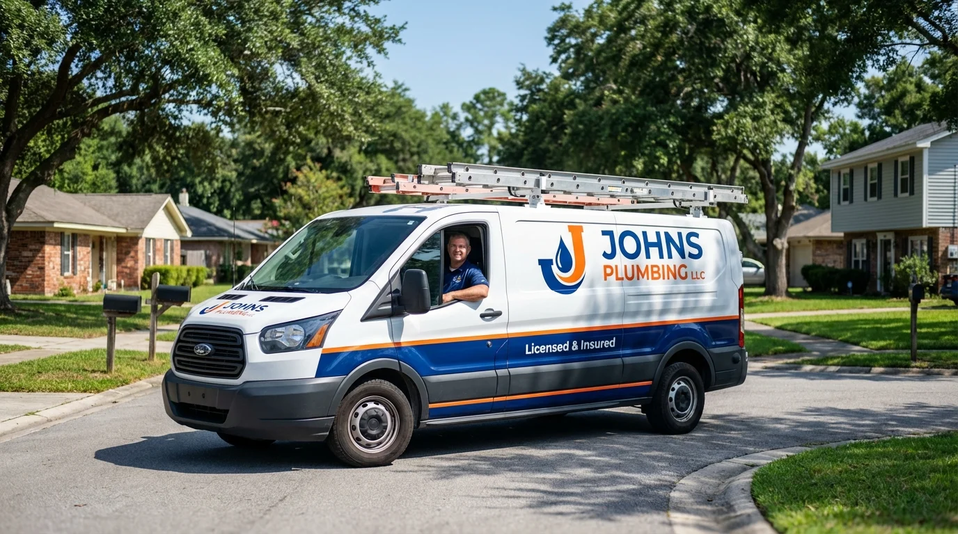 Johns Plumbing LLC service van in Shiprock, NM